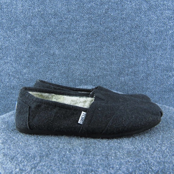 TOMS Women Flat Shoes Black‎ Fabric Slip On Size 8.5 Medium - Picture 4 of 9